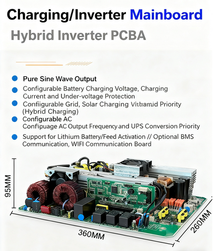 4200W 6200W Hybrid Solar Inverter PCBA