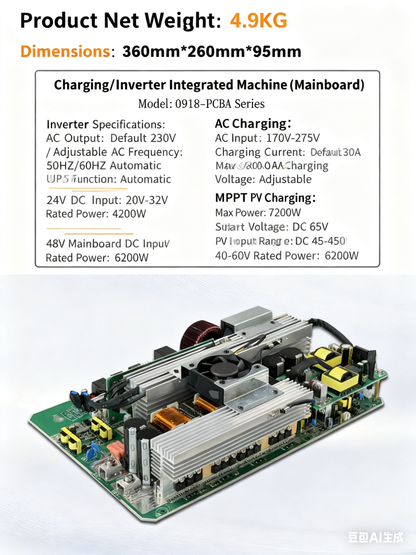 4200W 6200W Hybrid Solar Inverter PCBA