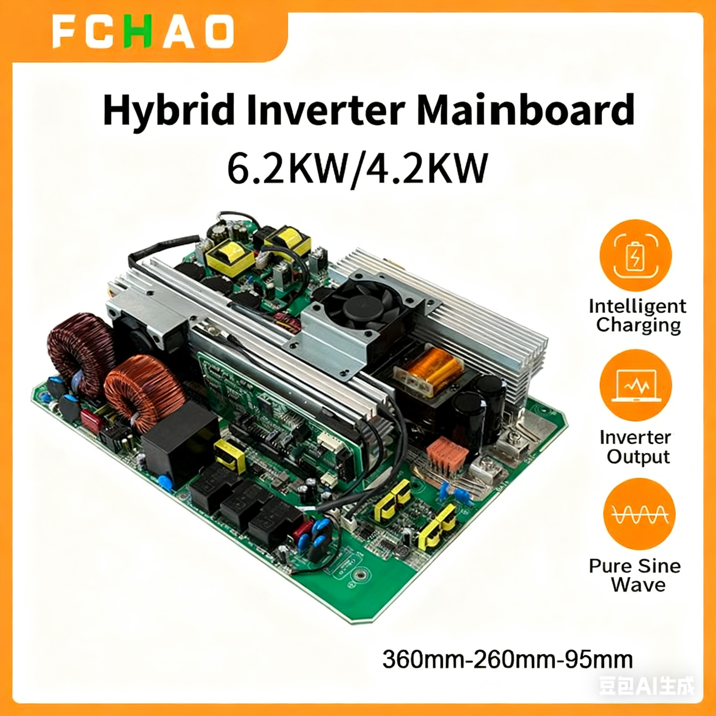 4200W 6200W Hybrid Solar Inverter PCBA