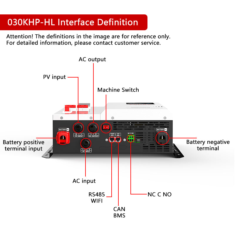12V 24V 48V 3000W 4000W 5500W Hybrid Solar Inverter with MPPT Charge Controller & Built-in Combiner Box, for Off-Grid Home/RV Backup