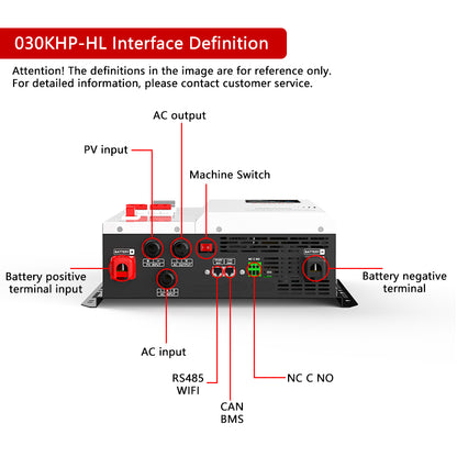 12V 24V 48V 3000W 4000W 5500W Hybrid Solar Inverter with MPPT Charge Controller & Built-in Combiner Box, for Off-Grid Home/RV Backup