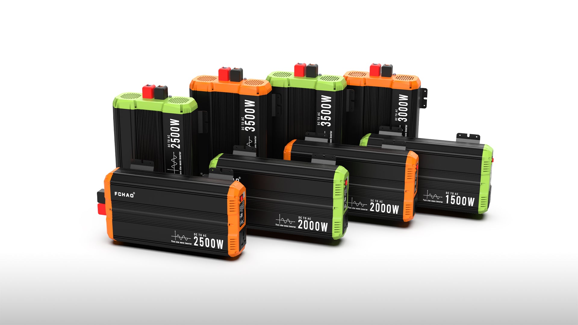 FCHAO Pure sine wave inverter 12v 24v 48v 1500W 2000W 2500W 3000W 3500W DC to AC fchao100.com