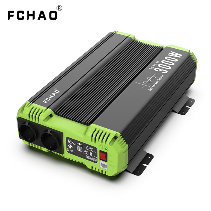 FCHAO 3000W Solar Inverter Pure Sine Wave Inverter Off Grid Power Converter Generator With LCD Display