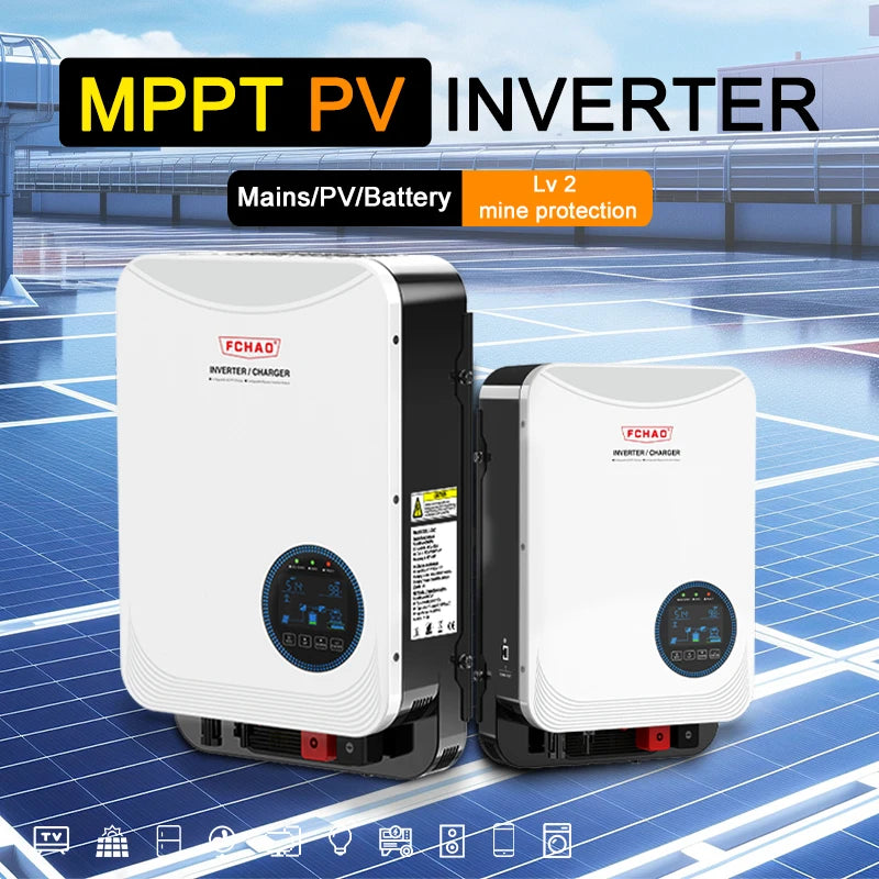 Hybrid Inverter Solar Inverter Solar PV MPPT Solar Charge AC Charge 24v 48v DC to AC power