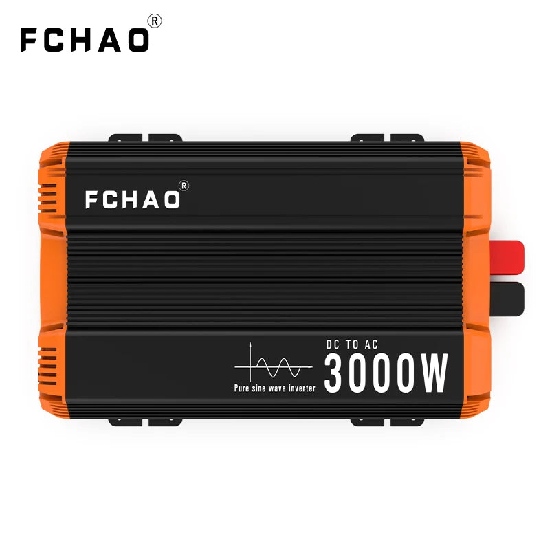 FCHAO 3000W Pure Sine Wave Inverter 12V/24V/48V To 220V/230V/240V LCD Display Auto Accessories Power Converter For Home Camping And RV