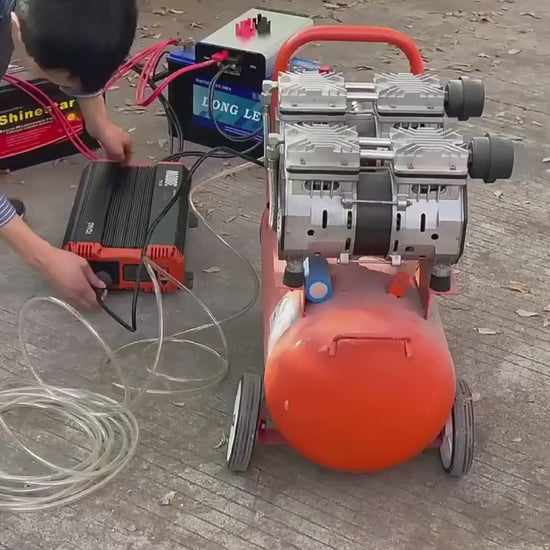 FCHAO Pure Sine Wave Inverter 12V/24V/48V  1500w-3500w Tool Compatibility Testing for Power Inverters in Field Conditions；air compressor、Angle grinde、lmpact drill + Industrial Electric Fan