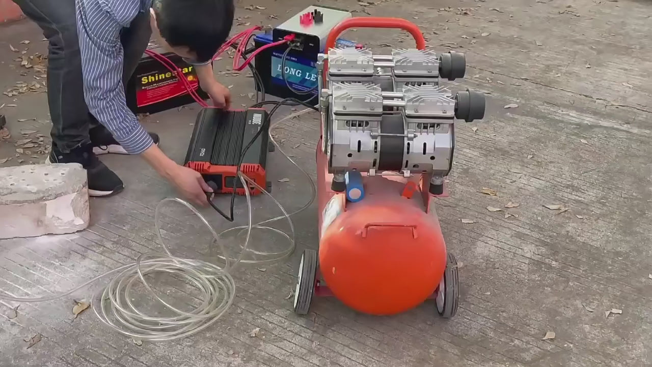 FCHAO Pure Sine Wave Inverter 12V/24V/48V  1500w-3500w Tool Compatibility Testing for Power Inverters in Field Conditions；air compressor、Angle grinde、lmpact drill + Industrial Electric Fan